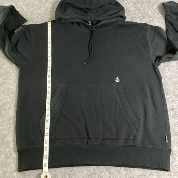 Volcom Mens D.I Shred Fleece Pullover Hoodie Size M Black Kangaroo Pocket Jersey - Picture 8 of 16
